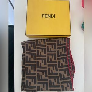 Fendi multicolor silk foulard/scarf